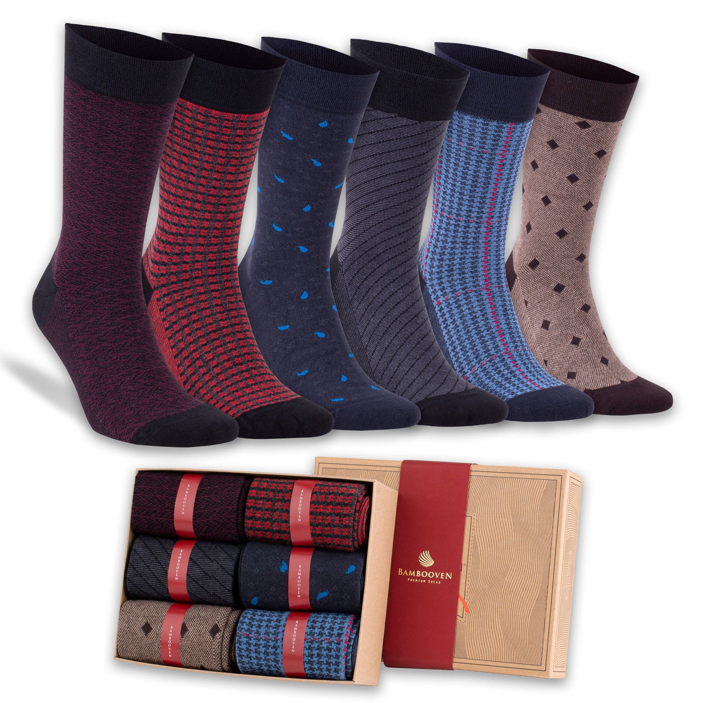 The Savile Six Bamboo Dress Socks