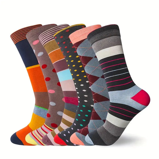 Executive Edition – 6 Pairs New Horizon Multicolor Cotton Socks