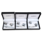 Executive Cufflink and Tie Bar Set with Gift Box