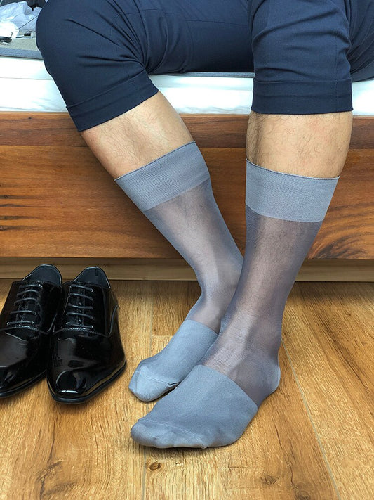 Grey Hampton Sheer Socks | Luxury & Comfort