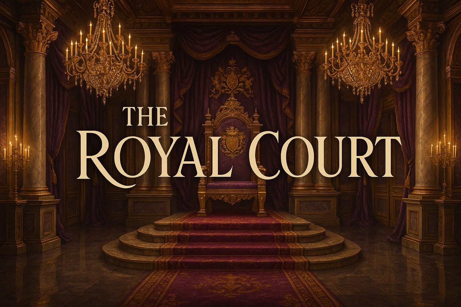 Add the Title  - The Royal Court with the previous image