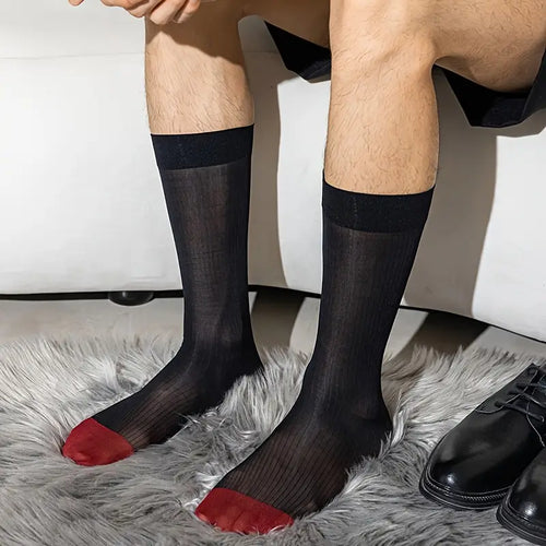 Eliot Grey – The Crimson Crest Luxury Dress Socks for Men