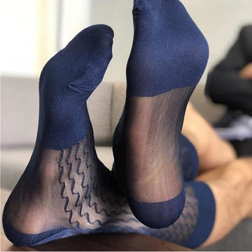 Stylish sheer socks for men and women at Eliot Grey Couture - Shop Now