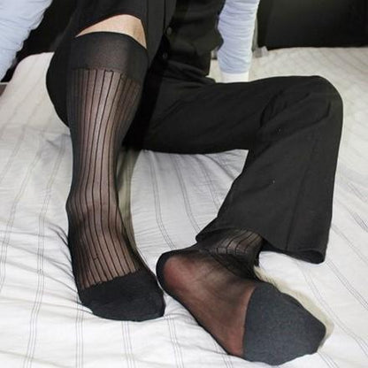 Paris Black TNT Sheer Socks - Eliot Grey